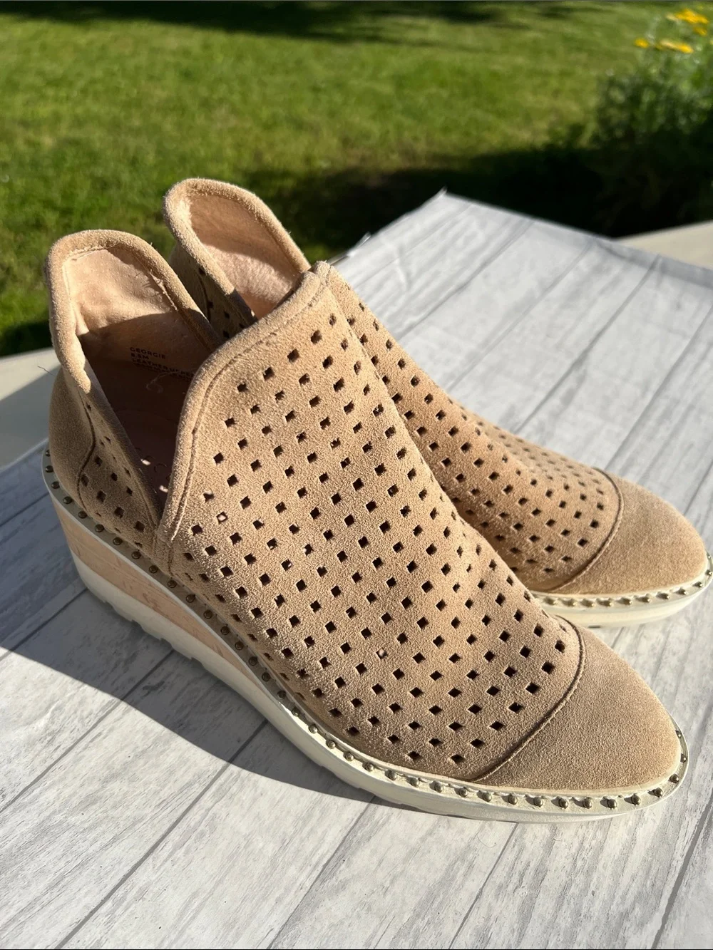 Cecelia New York Georgie Wedge Almond Toe Ankle Booties